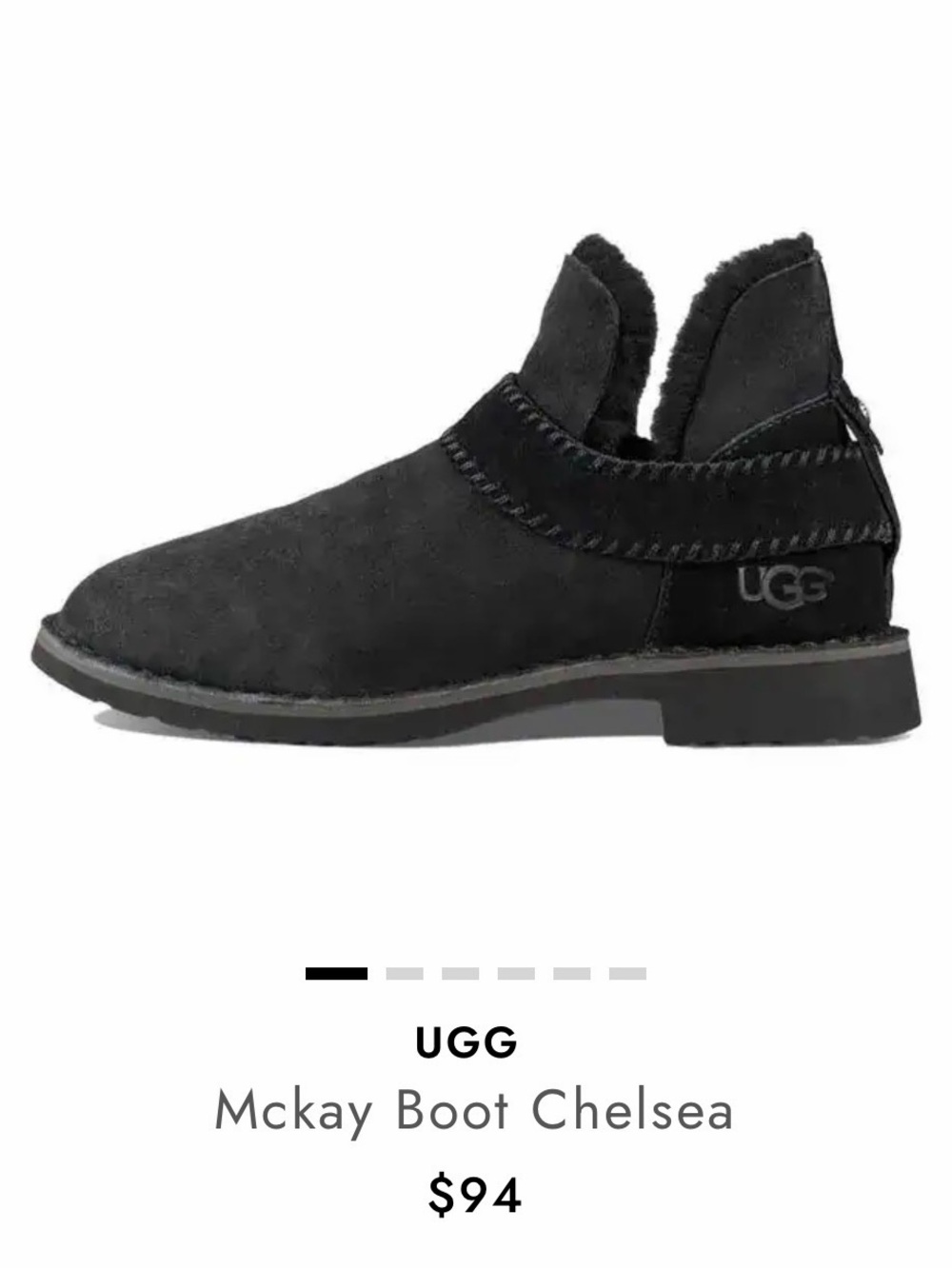 UGG Blake Mckay Black Ankle Boots Size 9